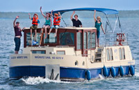 Spass mit vielen Freunden, Kormoran 1280 Für 7 Personen das KUHNLE-TOURS Hausboot Kormoran 1280